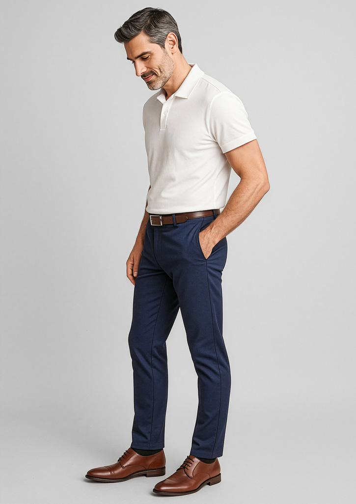 Mens Traveller Modern Stretch Chino Pant Navy