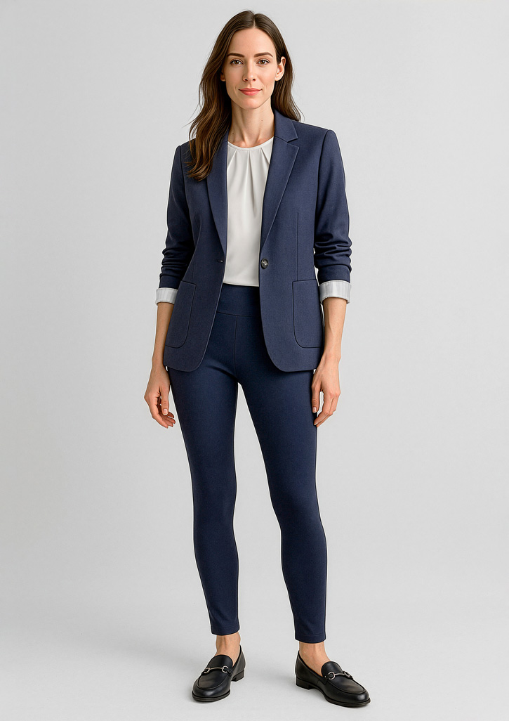 Womens Scuba Ponte High-rise Pull-on Corporate Legging Navy Womens Scuba Ponte High-rise Pull-on Corporate Legging Navy