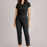 Womens Siena 7/8 Mid-waist Slim Leg Pant Black