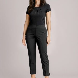 Womens Siena 7/8 Mid-waist Slim Leg Pant Black