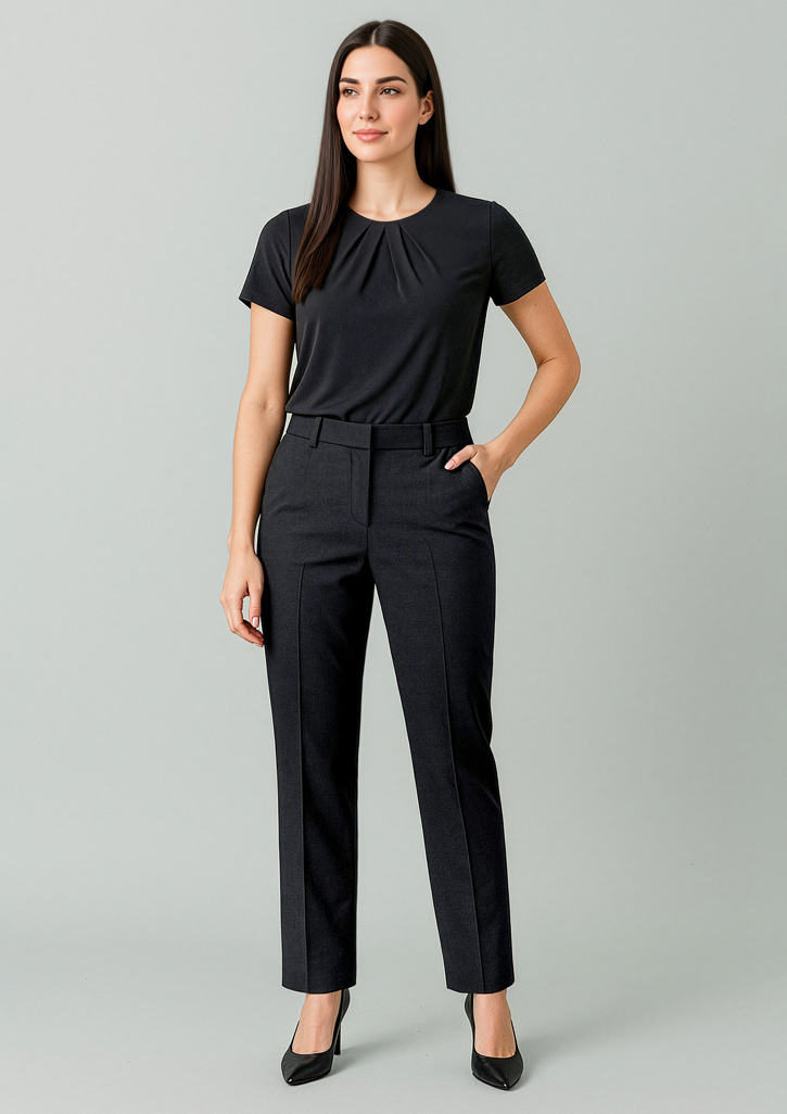Womens Renew Tapered Adjustable Waist Pant Pencil Black