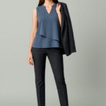 Womens Renew Mid-Waist Slim Leg Pant Pencil Black