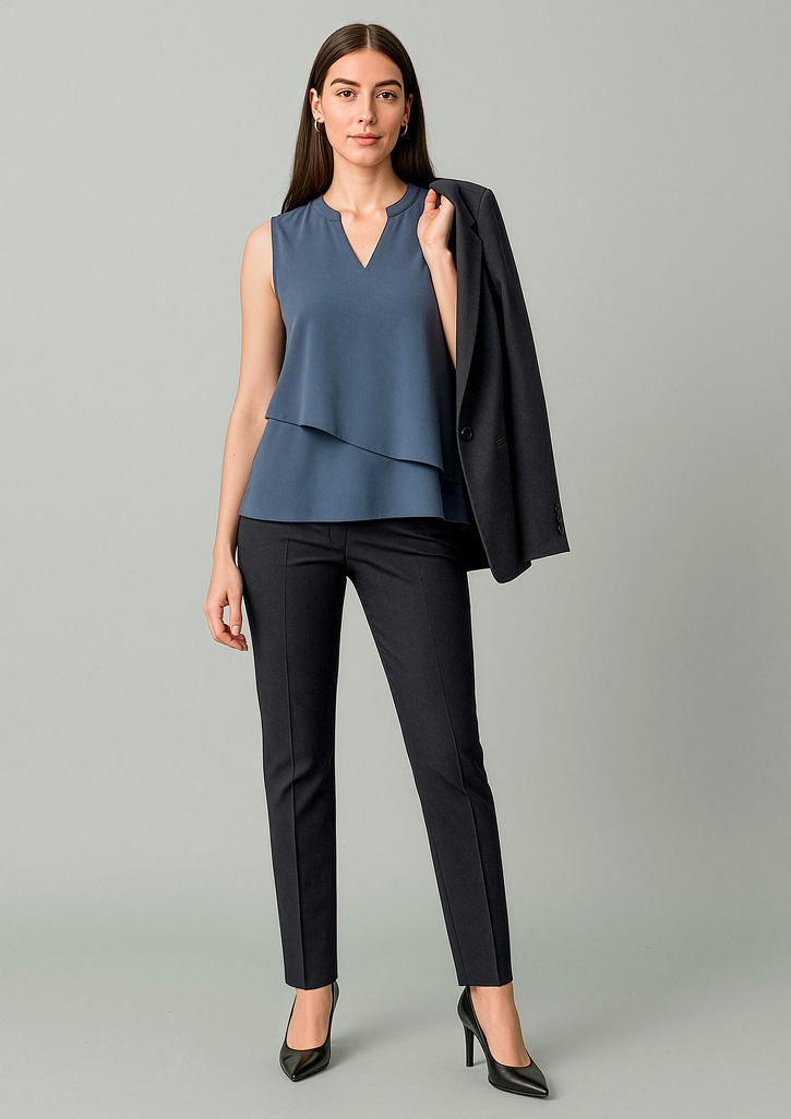 Womens Renew Mid-Waist Slim Leg Pant Pencil Black
