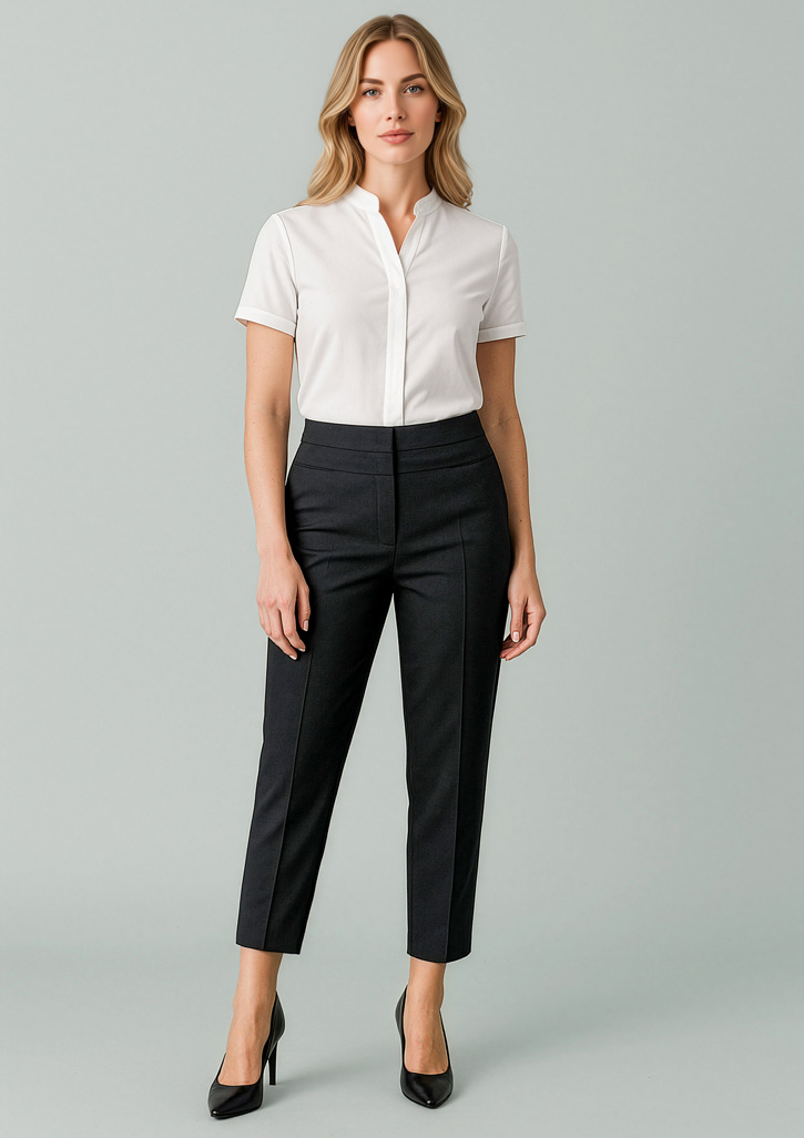 Womens Renew 7/8 Mid-Waist Slim Leg Pant Pencil Black Womens Renew 7/8 Mid-Waist Slim Leg Pant Pencil Black