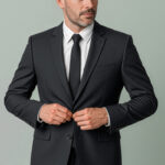 Mens Renew City Fit Jacket Pencil Black