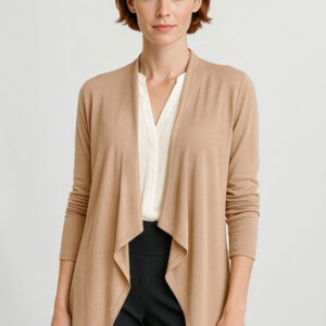 Womens Sofia Waterfall Cardigan Camel