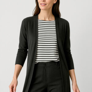 Womens Chelsea Longline Cardigan Black