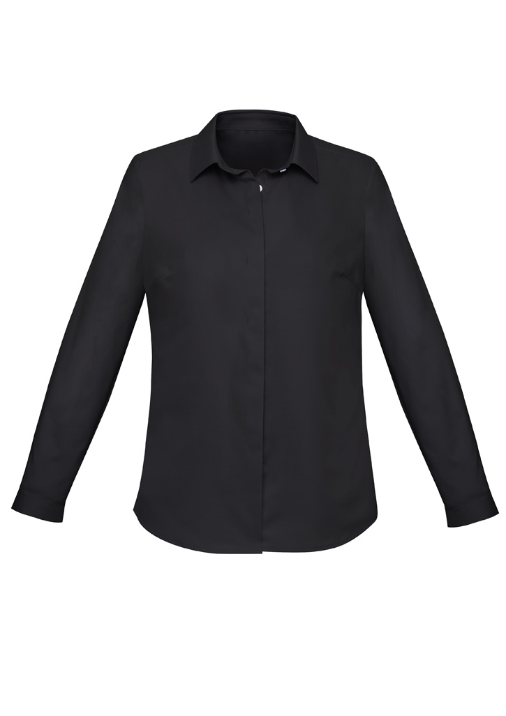 Womens Charlie Long Sleeve Shirt Black Womens Charlie Long Sleeve Shirt Black
