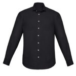 Mens Charlie Slim Fit Long Sleeve Shirt Black