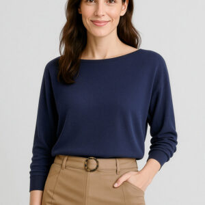 Womens Skye Batwing Sweater Top Navy