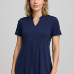 Womens Mali Stretch Tunic T-Top Navy