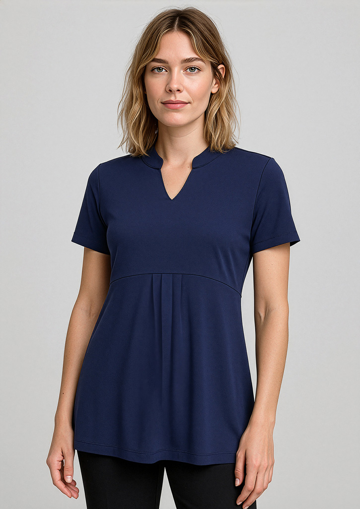 Womens Mali Stretch Tunic T-Top Navy