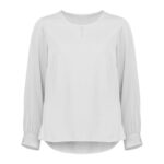 Womens Evelyn Long Sleeve Blouse Ivory