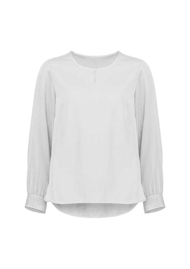 Womens Evelyn Long Sleeve Blouse Ivory