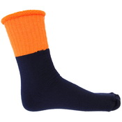 HiVis 2 Tone Woolen Socks - 3 pair pack Orange/Navy