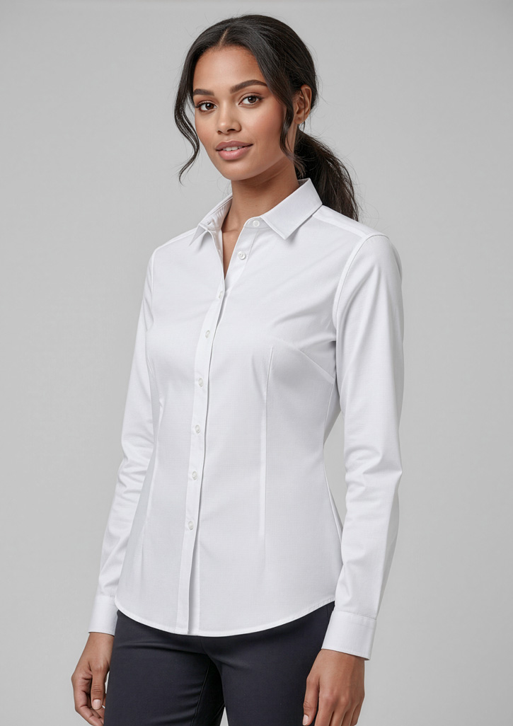 Womens Dalton Long Sleeve Shirt White