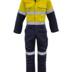 Mens Orange Flame Overall - Hoop Taped Yellow/Navy