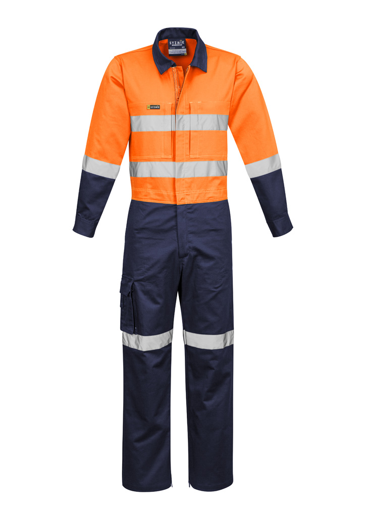 Mens Rugged Cooling Taped Overall Orange/Navy