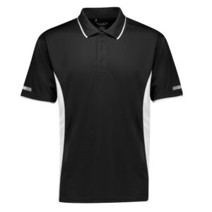 Mens Striker Short Sleeve Polo Black/White