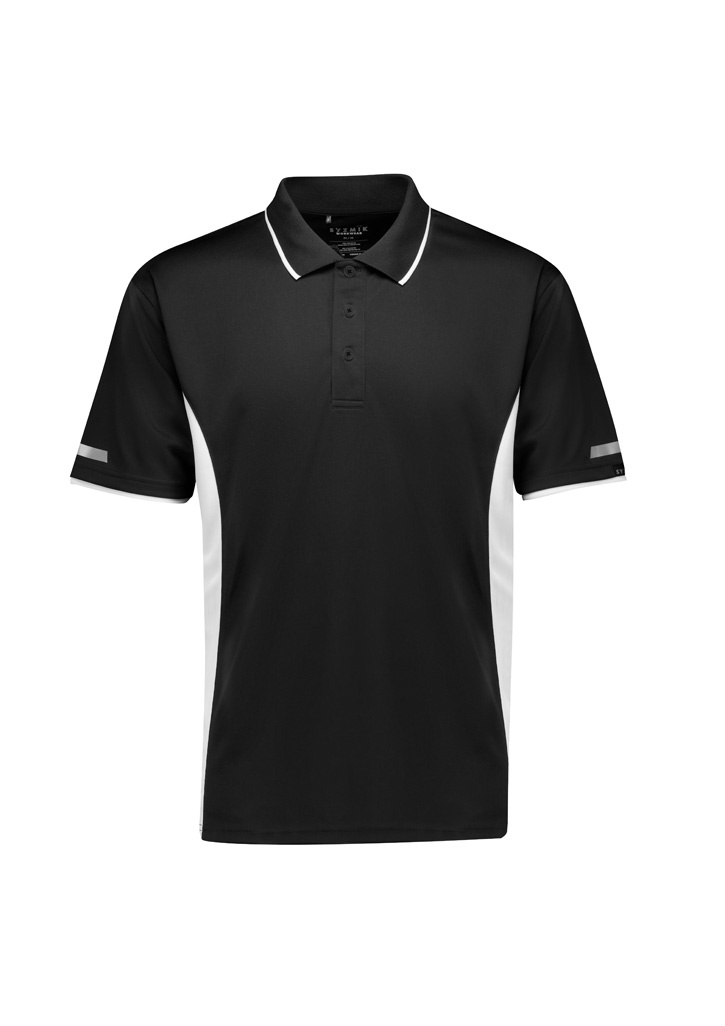 Mens Striker Short Sleeve Polo Black/White