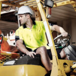 Mens Hi Vis Squad Short Sleeve Polo Yellow/Navy