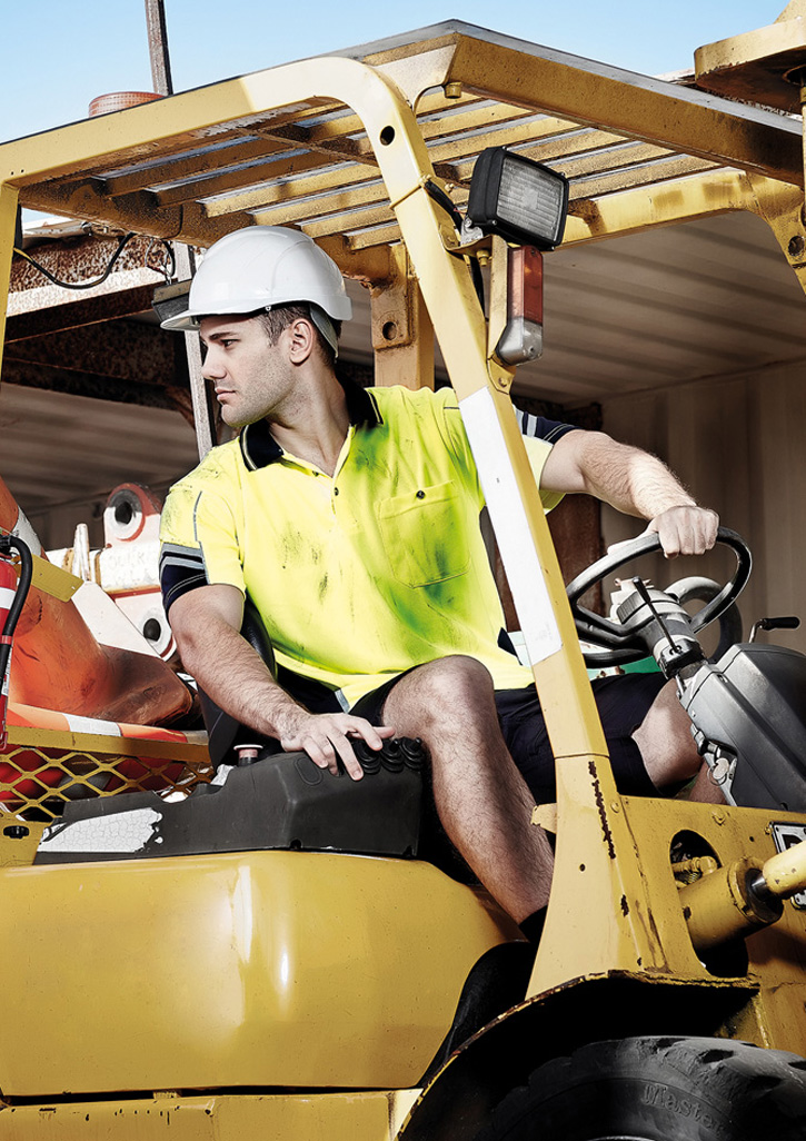 Mens Hi Vis Squad Short Sleeve Polo Yellow/Navy Mens Hi Vis Squad Short Sleeve Polo Yellow/Navy