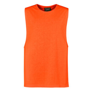 Mens Hi Vis Sleeveless Tee Orange
