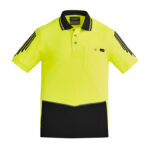 Mens Hi Vis Flux Short Sleeve Polo Yellow/Black