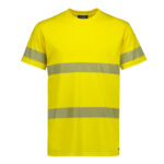 Mens Hi Vis Segmented Tape Cotton Tee Yellow