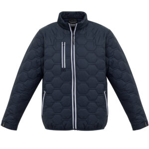 Unisex Hexagonal Puffer Jacket Navy