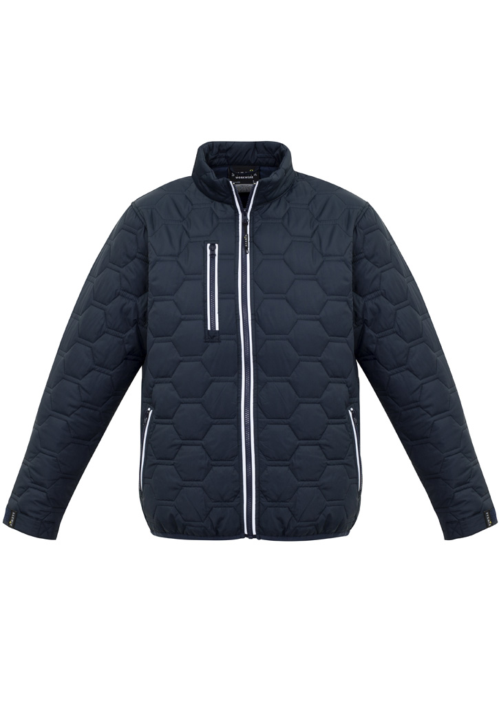 Unisex Hexagonal Puffer Jacket Navy Unisex Hexagonal Puffer Jacket Navy