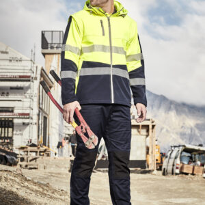 Unisex Streetworx 2 In 1 Stretch Softshell Jacket Yellow/Navy