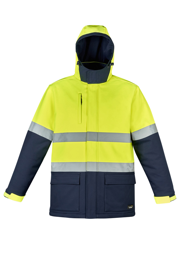 Unisex Hi Vis Antarctic Softshell Jacket Yellow/Navy Unisex Hi Vis Antarctic Softshell Jacket Yellow/Navy
