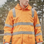 Unisex Hi Vis VIC Rail 4 In 1 Waterproof Jacket VIC Rail Orange