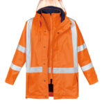 Mens Hi Vis X Back 4 In 1 Waterproof Jacket Orange/Navy