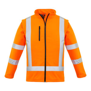 Womens Hi Vis NSW Rail X Back 2 In 1 Softshell Jacket Orange