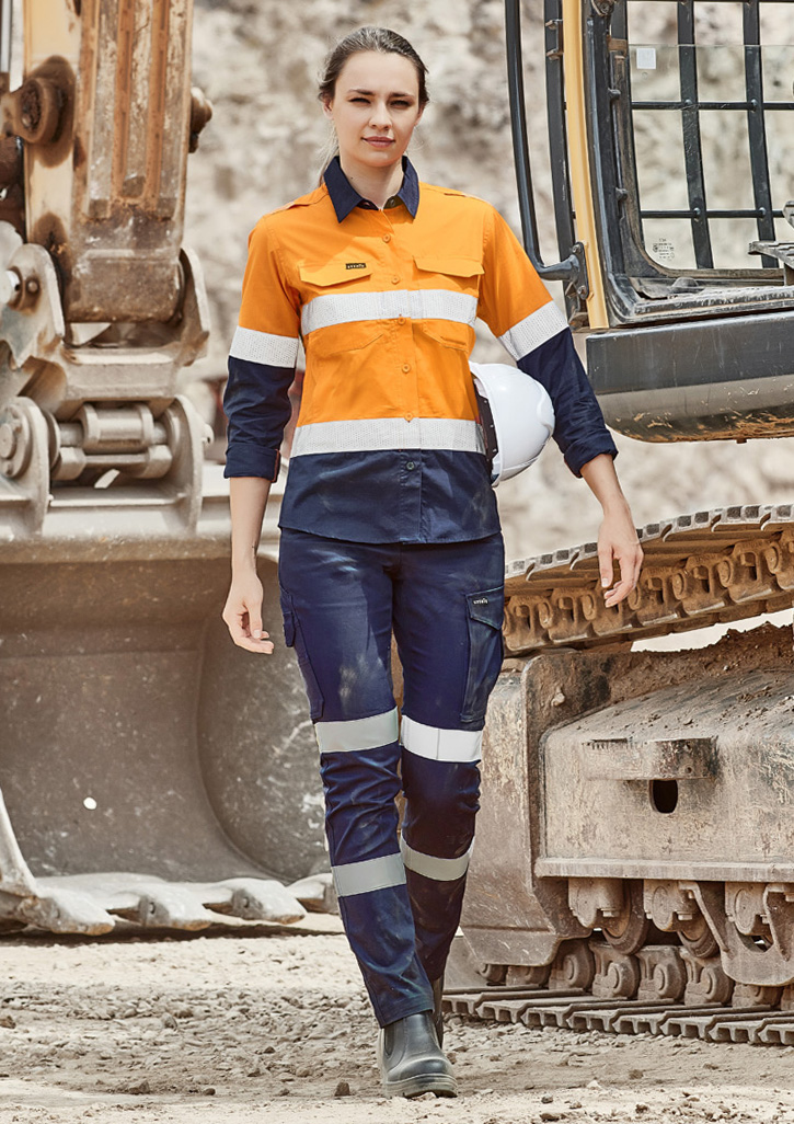 Womens Essential Stretch Taped Cargo Pant Navy