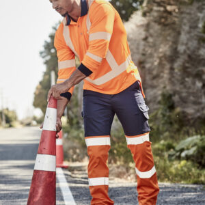 Mens Bio Motion Hi Vis Taped Pant Orange/Navy