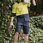 Mens Rugged Cooling Vented Short Navy