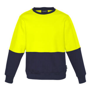 Unisex Hi Vis Crew Sweatshirt Yellow