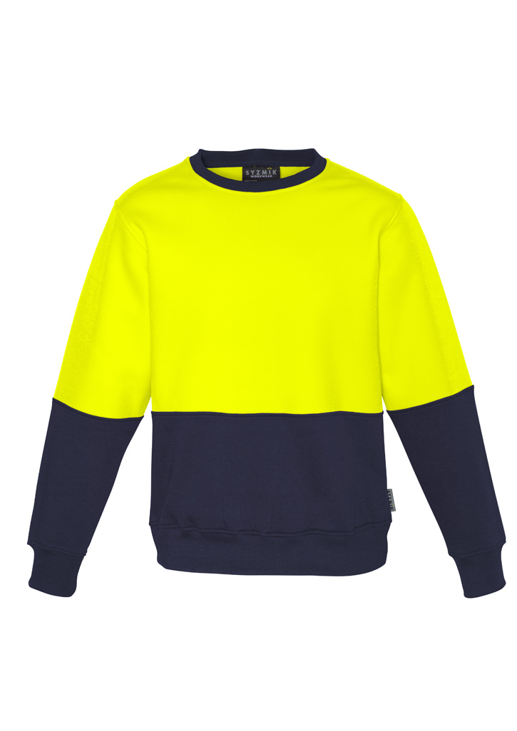 Unisex Hi Vis Crew Sweatshirt Yellow