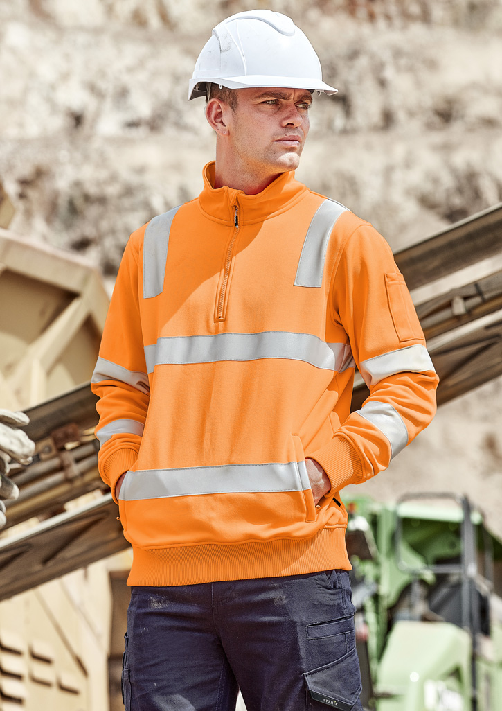 Unisex Hi Vis VIC Rail 1/4 Zip Pullover Vic Rail Orange Unisex Hi Vis VIC Rail 1/4 Zip Pullover Vic Rail Orange