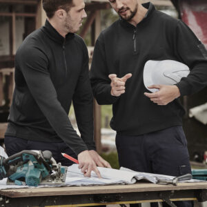 Unisex Merino Wool Mid-Layer Pullover Black