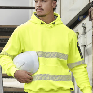 Unisex Streetworx Segmented Tape Water Resistant Hoodie Yellow