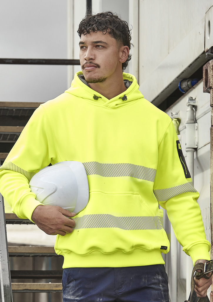 Unisex Streetworx Segmented Tape Water Resistant Hoodie Yellow