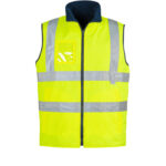 Mens Hi Vis Lightweight Waterproof Vest Yellow