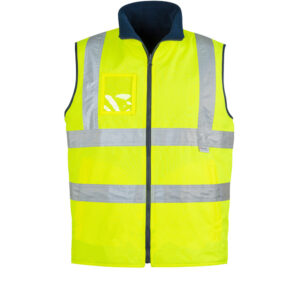Mens Hi Vis Lightweight Waterproof Vest Yellow