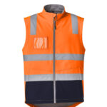 Unisex Hi Vis Softshell Vest Orange/Navy