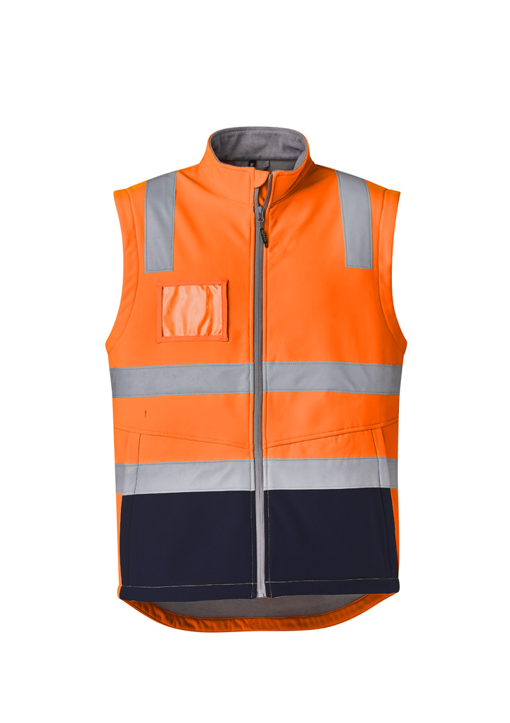 Unisex Hi Vis Softshell Vest Orange/Navy