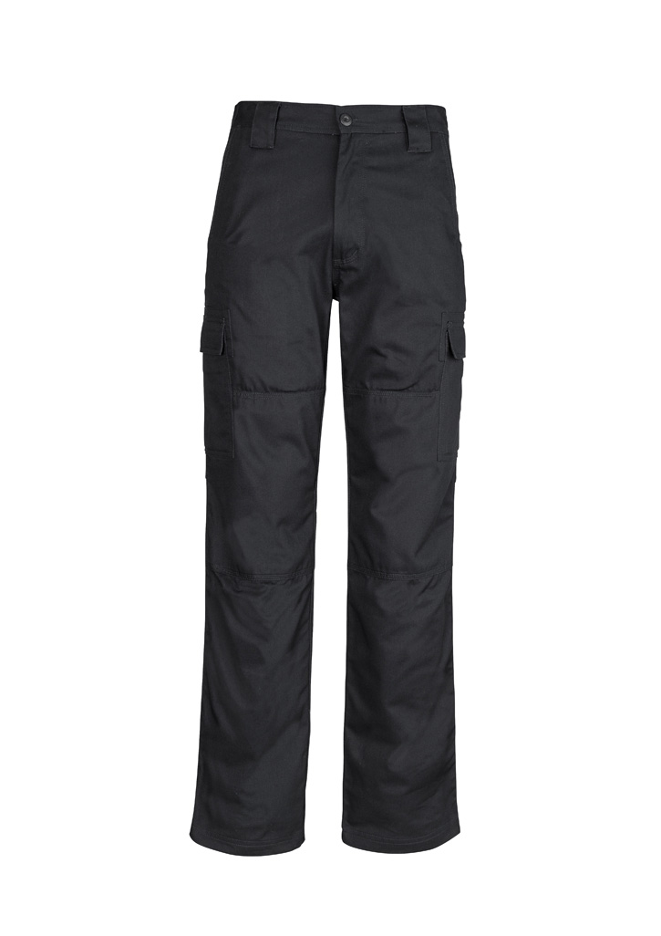 Mens Midweight Drill Cargo Pant (Stout) Black